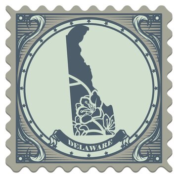 Delaware State Postage Stamp