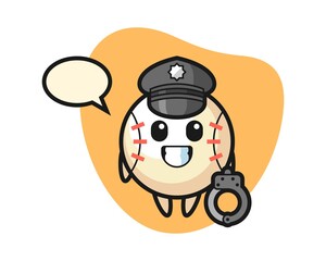 Baseball cartoon as a police