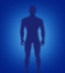 Scary figure silhouette