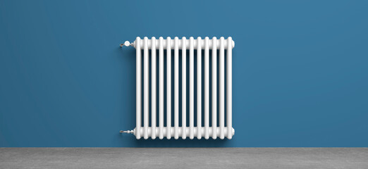 classic radiator in front of background - 3D Illustration