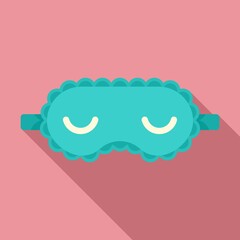 Flight sleeping mask icon. Flat illustration of flight sleeping mask vector icon for web design