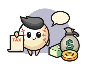 Baseball cartoon as a accountant
