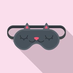 Glasses sleeping mask icon. Flat illustration of glasses sleeping mask vector icon for web design