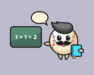 Baseball cartoon as a teacher