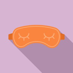 Fun sleeping mask icon. Flat illustration of fun sleeping mask vector icon for web design