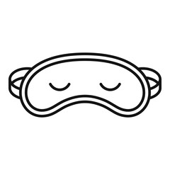 Eye sleeping mask icon. Outline eye sleeping mask vector icon for web design isolated on white background