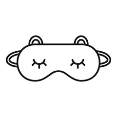 Spa sleeping mask icon. Outline spa sleeping mask vector icon for web design isolated on white background