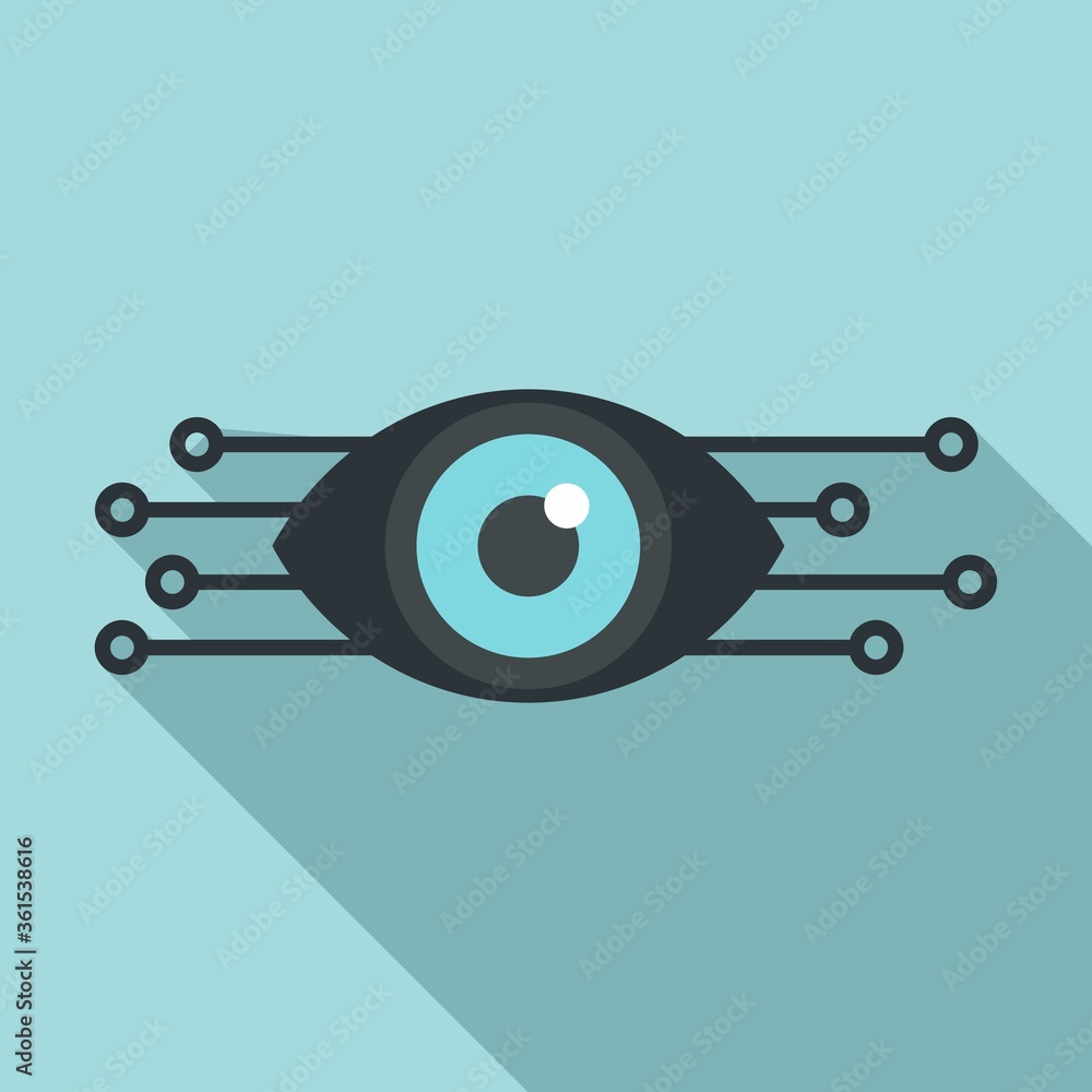 Aufkleber smart robot eye icon. flat illustration of smart robot eye vector icon for web design