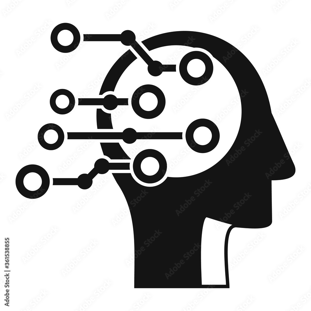Poster artificial intelligent icon. simple illustration of artificial intelligent vector icon for web desig