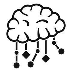 Ai brain icon. Simple illustration of ai brain vector icon for web design isolated on white background