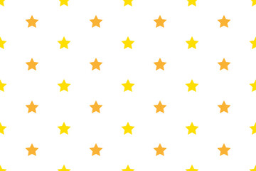Yellow little stars on a white background. Seamless texture. Wrapping paper.
