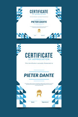 Certificate of Appreciation Template with Modern Design