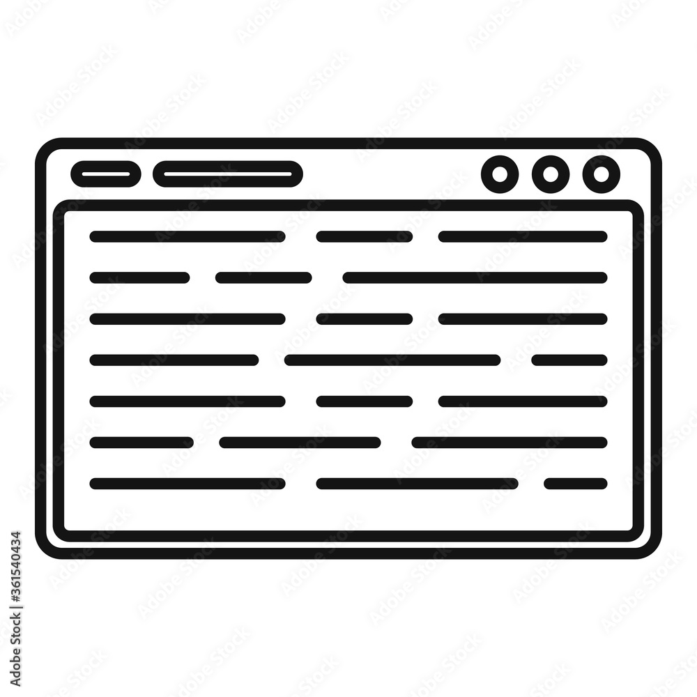 Poster web page machine learning icon. outline web page machine learning vector icon for web design isolate
