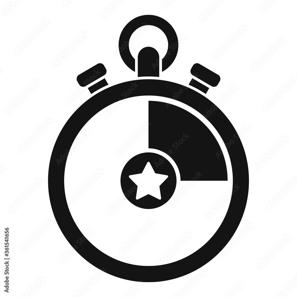 Poster video game stopwatch icon. simple illustration of video game stopwatch vector icon for web design is
