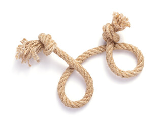 ship rope on white background