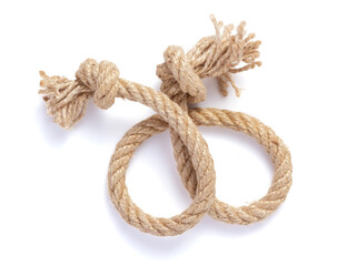 ship rope on white background