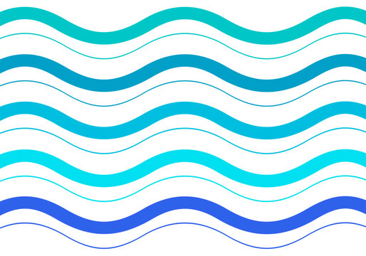 Wavy pattern from large and thin curved lines