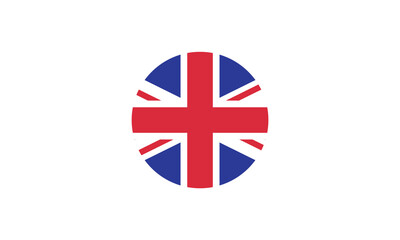 United Kingdom flag circle national vector illustration