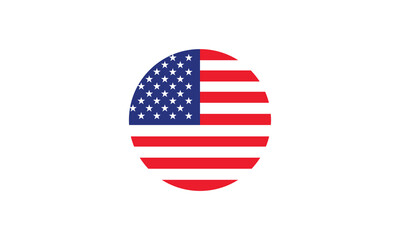 United States / USA  flag circle national vector illustration