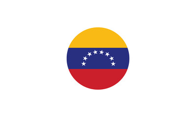 Venezuela flag circle national vector illustration