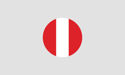 Peru flag circle national vector illustration