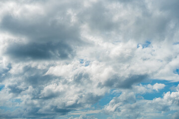 Background nature clear clean blue sky soft clouds beautiful dramatic cloudscape summer sun ray light presents beautiful day life after storm 
