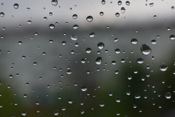 Summer gray rainy day