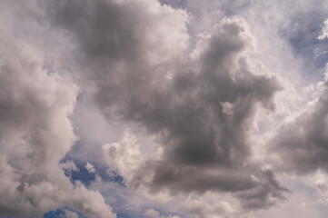 sky background of gray atmospheric clouds