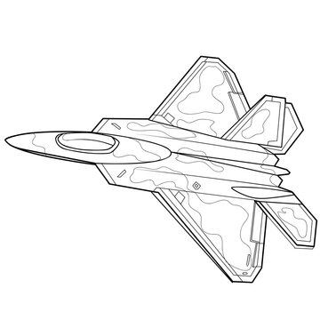 recommend clip art: fighter sketch, coloring book, illustration on white background, vector illustration,