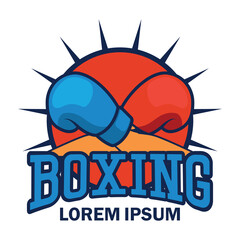 boxing logo with text space for your slogan tag line, vector illustration