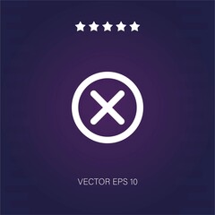 Obraz premium Cancel vector icon
