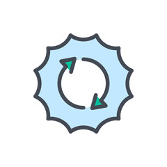 Alternative Power color line icon. Sun Energy vector outline colorful sign.