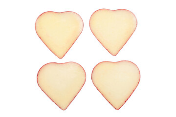 Piece of cheese isolated on white