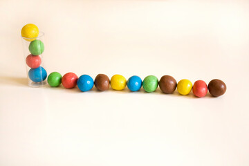 worm made with colored candies