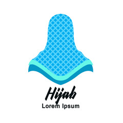 hijab logo with text space for your slogan tag line, vector illustration