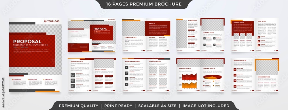 Poster business brochure template layout design with simple style and modern concept use for business propo