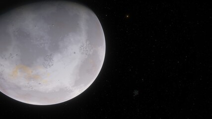 Exo Planet, space fantsy, beautiful science fiction wallpaper with endless deep space. 3D render