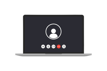 Video call in your laptop. Vector eps10