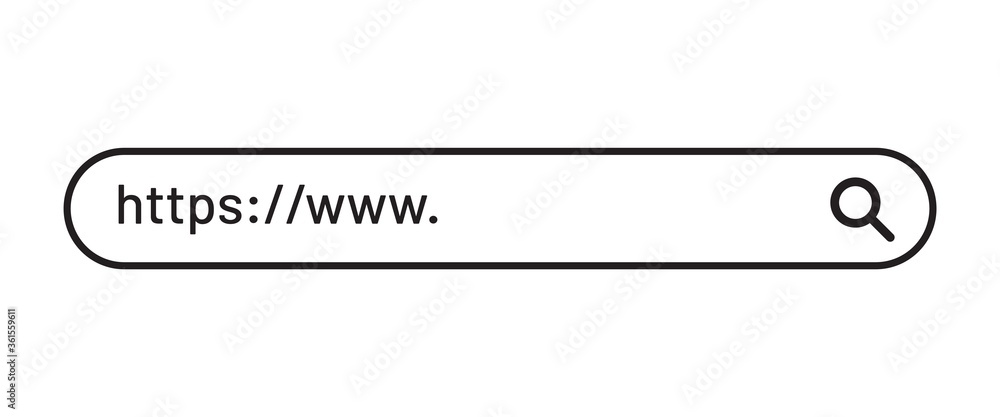 Poster search bar for website template. vector ui element
