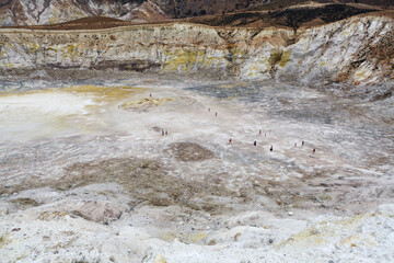 Stefanos crater in Nisyros Greece. Volcano in Greece.