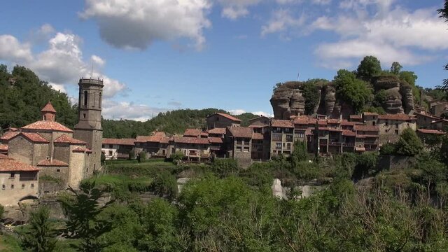 Rupit mountain village town hill stone landscape Catalonia Europe nature