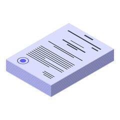 Broker paper pack icon. Isometric of broker paper pack vector icon for web design isolated on white background