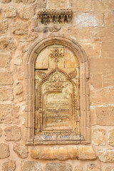 Mor Behnam (Kirklar) church in Mardin, Turkey. Detail of the church.