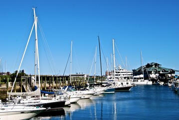 Obraz na płótnie Canvas Yachts in marina