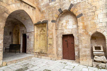Mor Behnam (Kirklar) church in Mardin, Turkey. Detail of the church.
