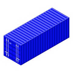 Trade war cargo container icon. Isometric of trade war cargo container vector icon for web design isolated on white background