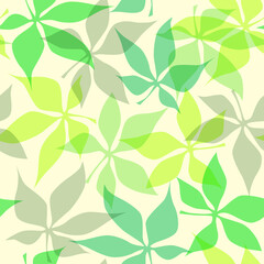 Wallpaper Exotic leaves - seamless pattern