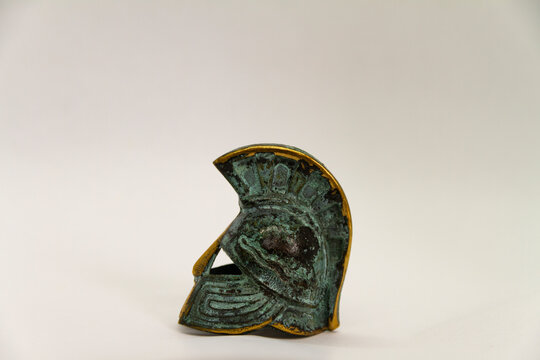 Knight Helmet from medieval times, replika, view from front