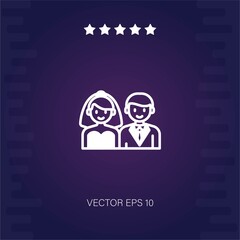 wedding couple vector icon