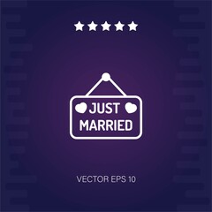 just married vector icon